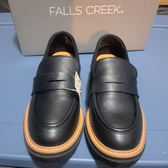 New Womens Falls Creek Nikki Black Loafers Size 6M - Picture 3 of 7